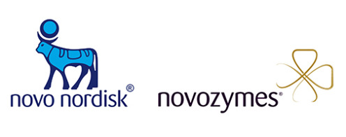 Novo Nordisk and Novozymes logos