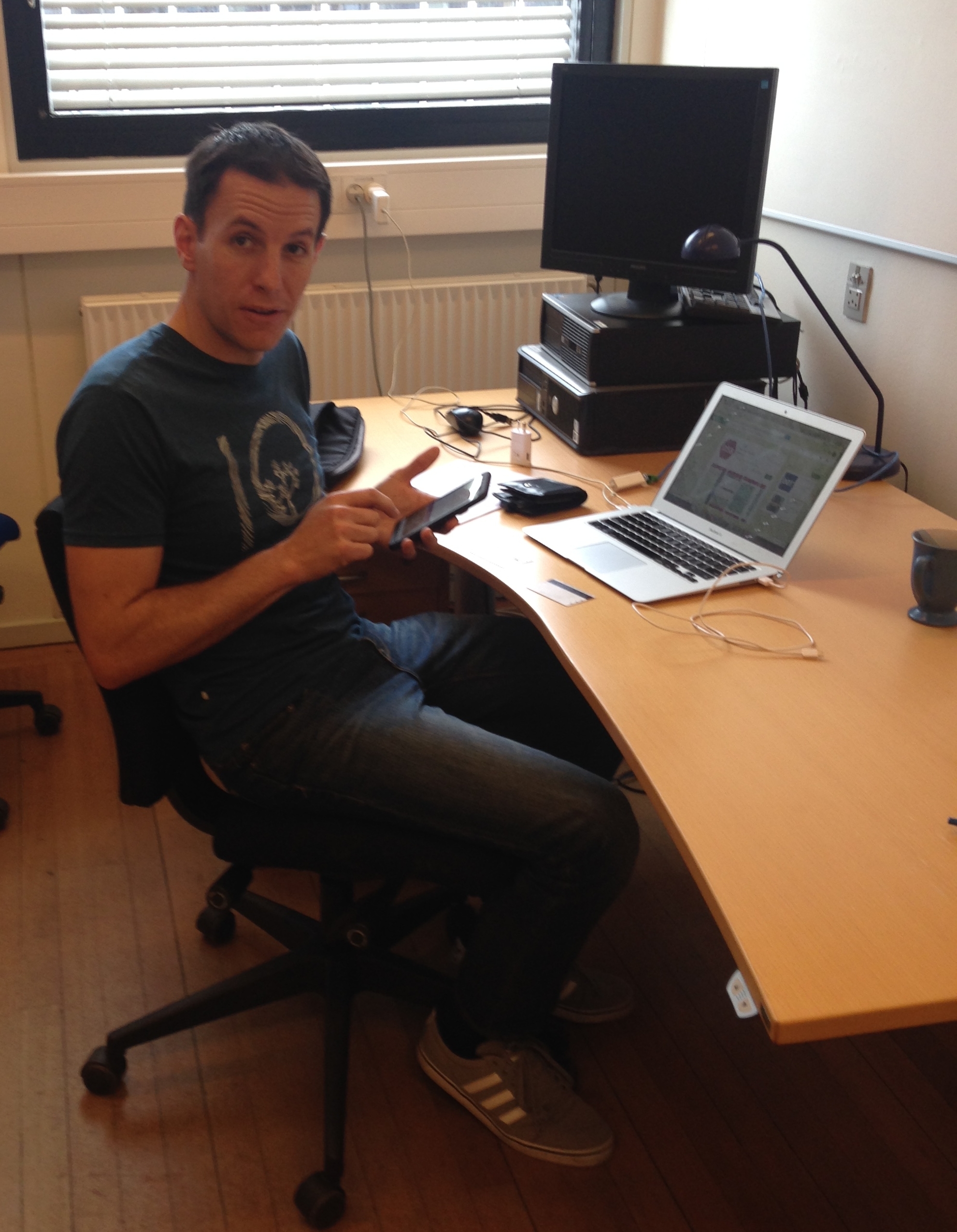 Joseph R. Lane at his desk in Copenhagen